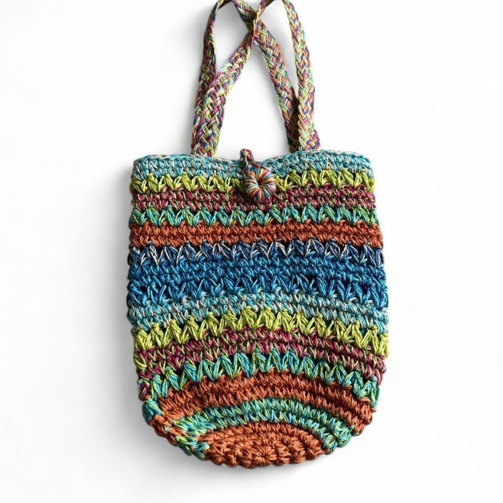 Boho‎ Multi-colored Straw Bag